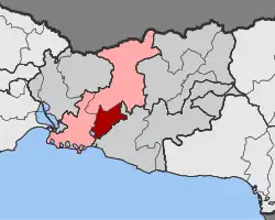 Location within the regional unit