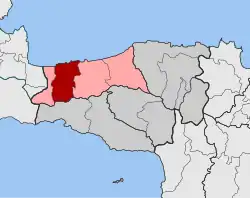 Location within the regional unit