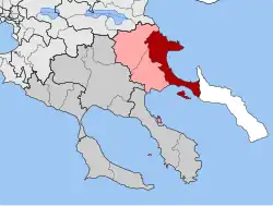 Location within the regional unit