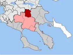 Location within the regional unit