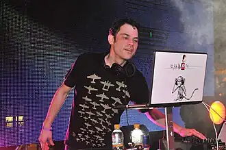 DJ Earworm at the NYE Siloso Beach Party, Sentosa, Singapore, 2009