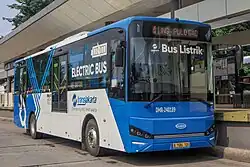 Skywell NJL6126BEV electric bus, serving corridor 4