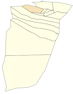 Location of Dhayet Bendhahoua commune within Ghardaïa Province
