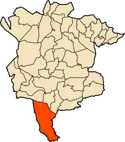 Location of Aïn Errich within M’Sila Province