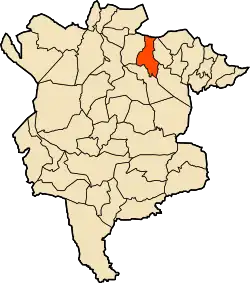 Location of M'Sila in M'sila Province