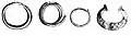 12th-century BC (Hallstatt A1) Bronze Age bracelets from Gușterița[37]