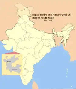 Location of Free Dadra and Nagar Haveli