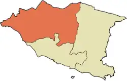 Location of Alor Gajah District in Malacca