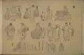 The people of Tonkin shown doing daily activities such as carrying food etc.