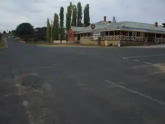 Main street of Dalgety and the Buckley's Crossing Hotel