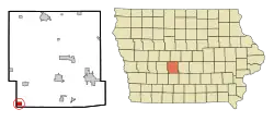 Location of Dexter, Iowa