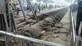 Damaged buffer, post the accident on 28 June 2015.