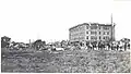 Damaged office building after tornado