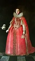 Portrait of Anne Catherine Constance Vasa with a dog, ca. 1638[5]
