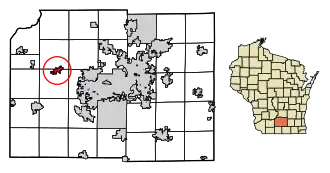 Location of Cross Plains in Dane County, Wisconsin.