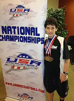 Dane with medals at USAR National Singles championships in Fullerton, CA, 2013