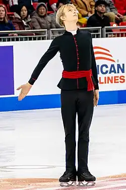 Daniel Grassl at the 2025 Skate America
