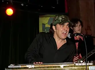 Lanois on pedal steel guitar
