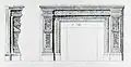 "Designs for Two Mantelpieces" (July 1887). One of the few surviving drawings by Pabst.