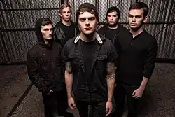 Dark Sermon in 2012, left to right: Bryson St. Angelo (drums), Austin Good (guitar), Johnny Crowder (vocals), Austin Chandler (bass) and Neal Minor (guitar).