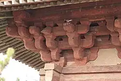 One of the Dougongs on the outer corner of the Daxiongbao Hall