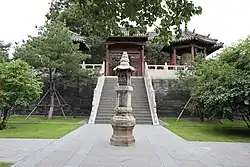 The Bell Tower in front of the Bojia Jiaozang Hall, also built during the Liao dynasty.