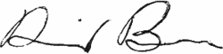 Signature of David Berman