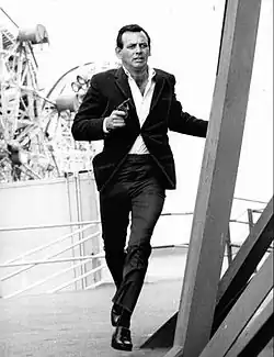 David Janssen as Dr. Richard Kimble in the TV series The Fugitive, 1967 (final episode)