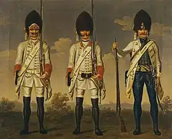 Grenadiers, two unidentified Infantry Regiments and Infantry Regiment Ujvary