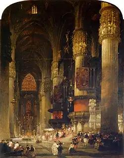 Interior of the Duomo, Milan by David Roberts