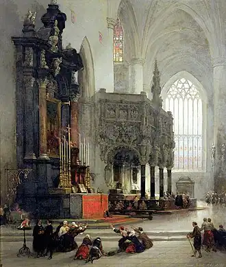 Shrine of Saint Gomar at Lierre by David Roberts