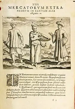 People of Malacca & Bantam - Indiae Orientalis, 1599