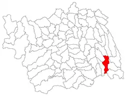 Location in Bacău County