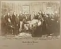 Death-Bed of Lincoln, Albumen Photograph of John Littlefield Painting