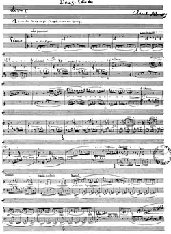 Manuscript sheet music page