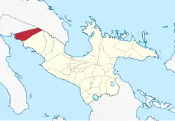 Map of Camarines Sur with Del Gallego highlighted