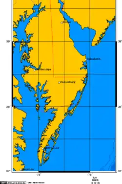 Delmarva Peninsula, the first region called Acadia.