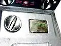 Early-style digital clock in a DeLorean