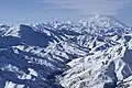 East aspect of Sable Mountain (left) and upper Big Creek with Denali in upper right.