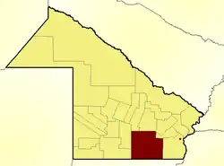 Location of Tapenagá Department within Chaco Province