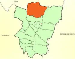 Location of Trancas in Tucumán