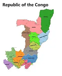 Departments of the Republic of the Congo.