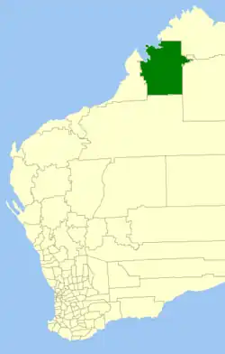Location in Western Australia