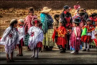 Image 16Traditional folk dress during a festival in Bolivia. (from Culture of Bolivia)