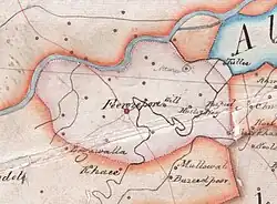 Detail of the main, continuous tract of territory of Ferozepore Estate from a map created by the British East India Company, ca.1829–1835