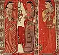 Women dressed in ravike/choli, ca. 1640–50