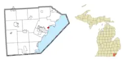 Location within Monroe County