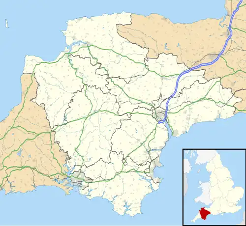 Copplestone is located in Devon