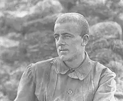 Black and white image of Jenness at Bernard Harbour, taken 11 July 1916
