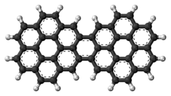 Ball-and-stick model of the dicoronylene molecule